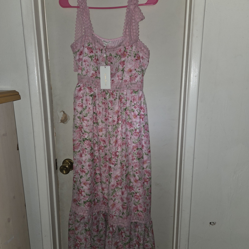 By the River Floral Pink Dress